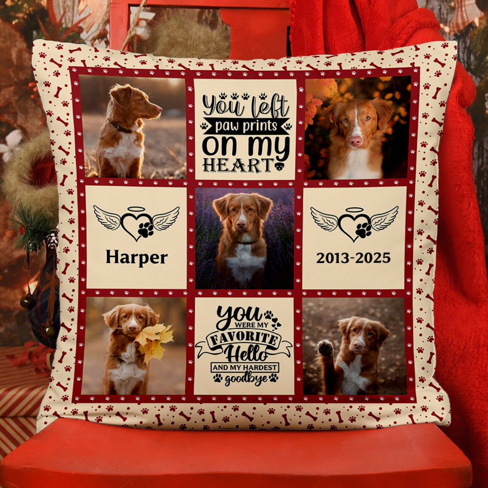 Pet Memorial - Custom Photo Pillow - Memorial Personalized Custom Pillow