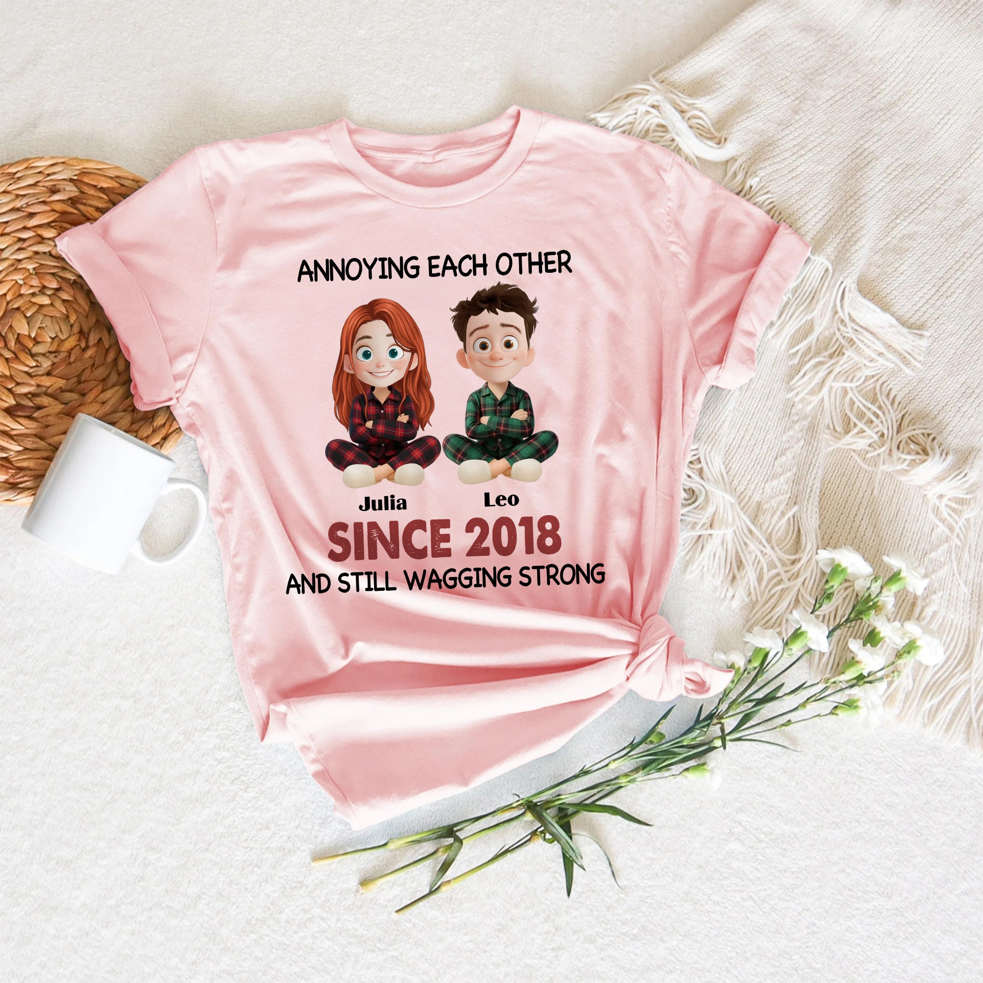 Annoying Each Other Since - Custom Name and Appearance Shirt - Personalized Custom T-shirt
