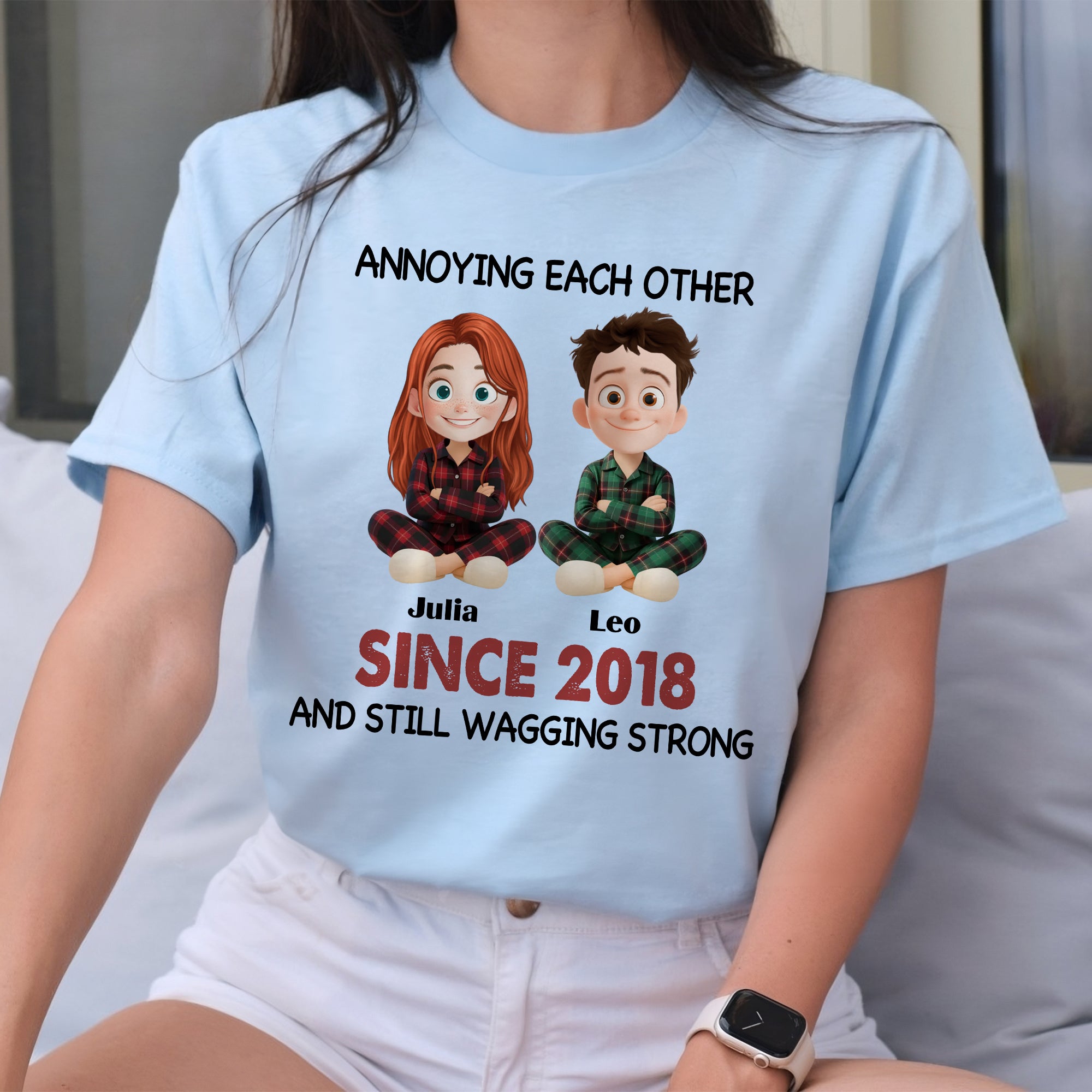 Annoying Each Other Since - Custom Name and Appearance Shirt - Personalized Custom T-shirt