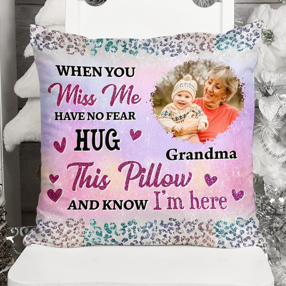 Custom Name and Photo - Personalized Memorial Pillow - Sympathy Gift