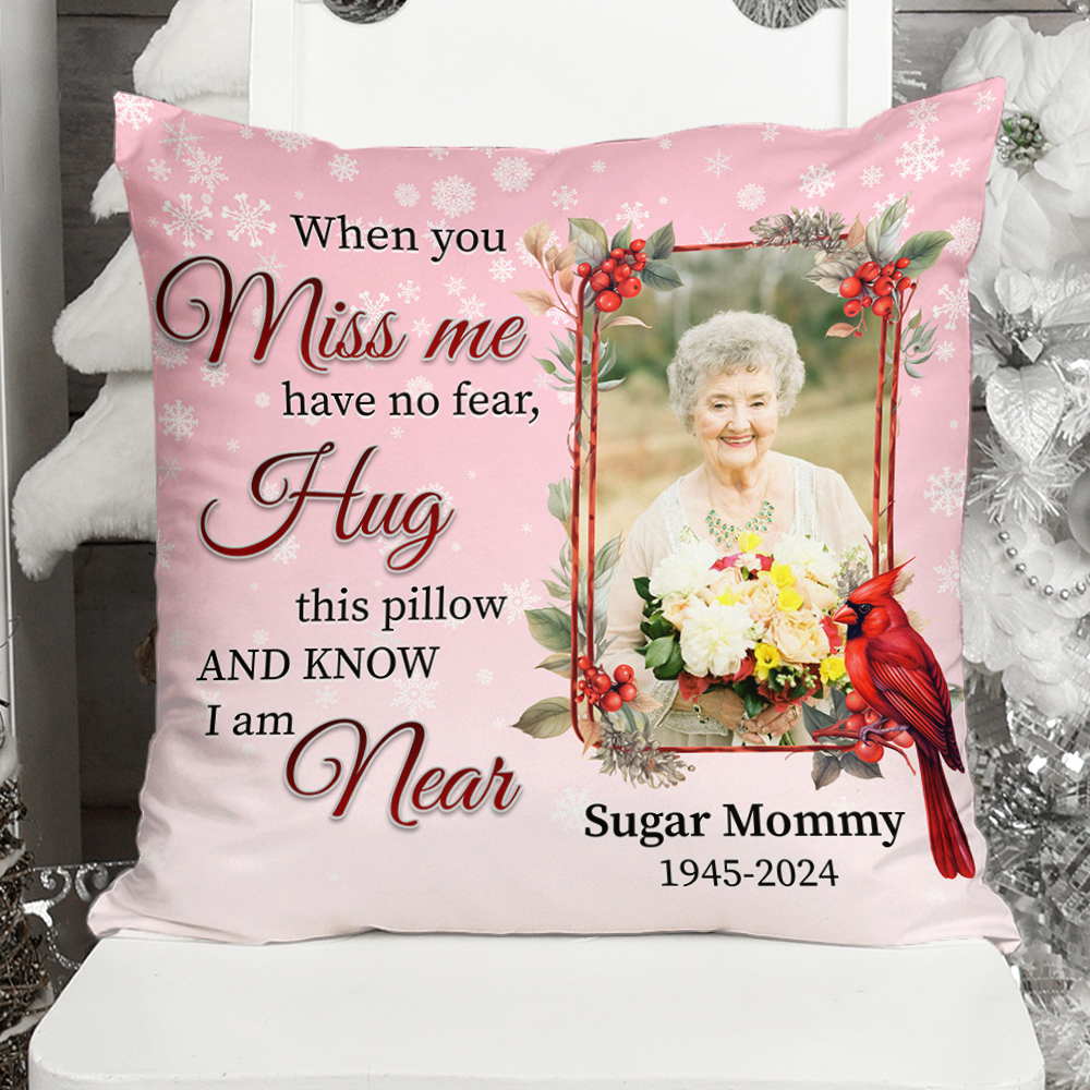 Custom Name and Photo Pillow - Personalized Custom Pillow - Memorial Gift