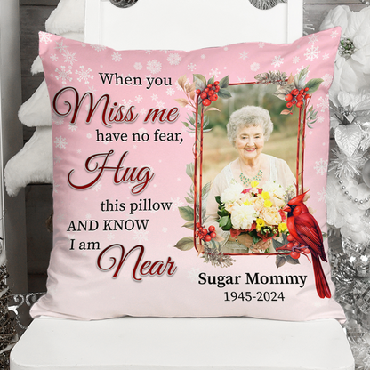 Custom Name and Photo Pillow - Personalized Custom Pillow - Memorial Gift