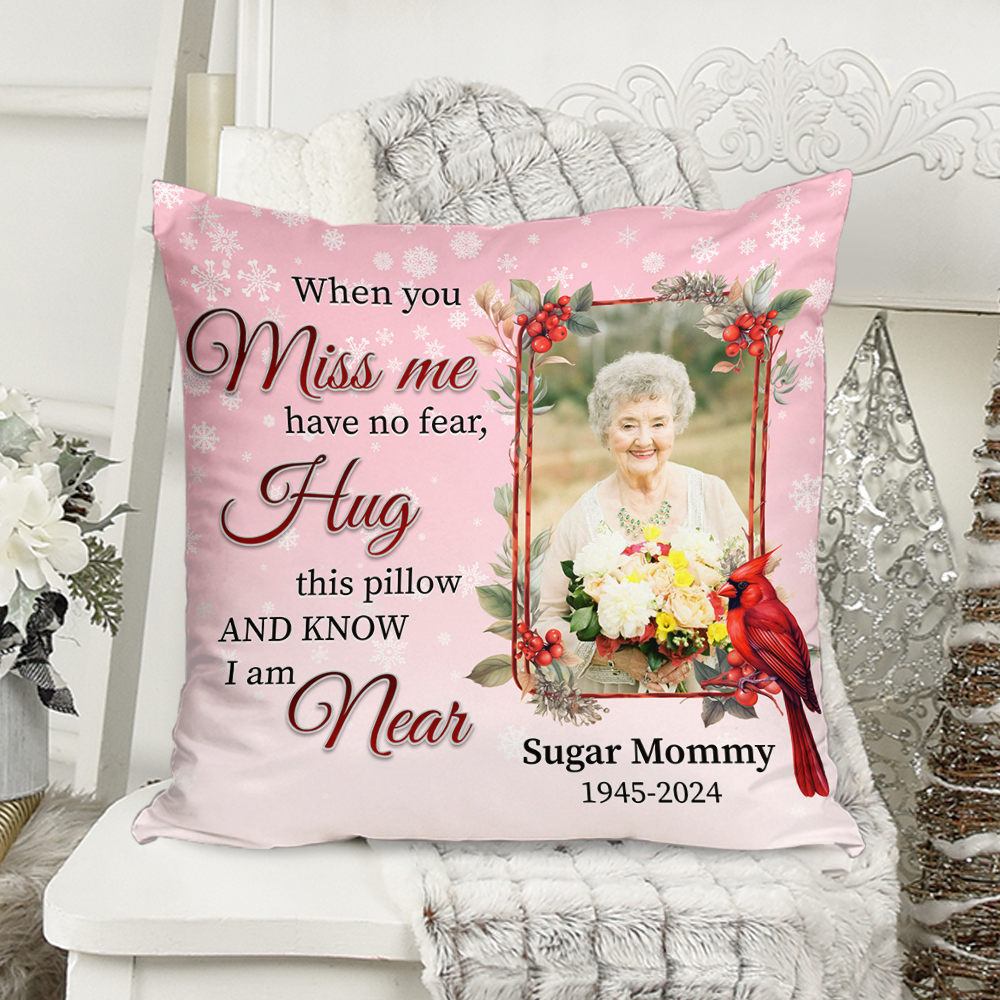 Custom Name and Photo Pillow - Personalized Custom Pillow - Memorial Gift