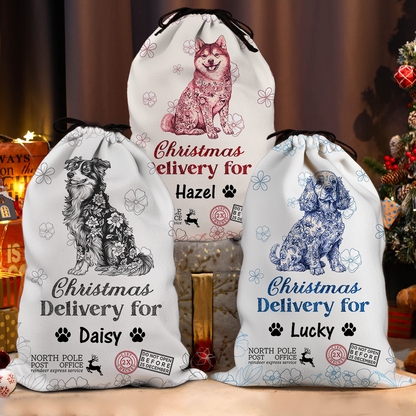 Funny Pet Christmas Bag Custom Photo - Christmas Bag Gift For Pet Lover - Christmas Sack