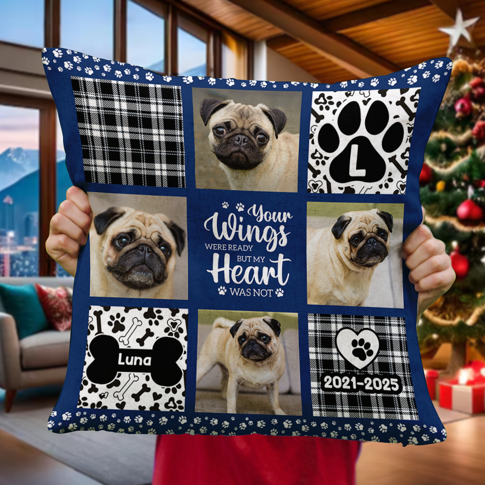 Custom Name and Photo - Personalized Pillow - Sympathy Gift - Pet Memorial