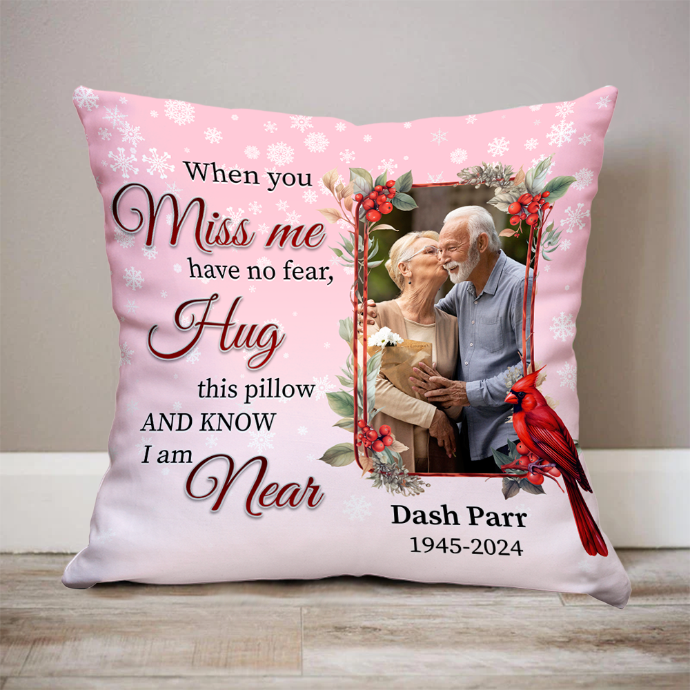 Custom Name and Photo Pillow - Personalized Custom Pillow - Memorial Gift