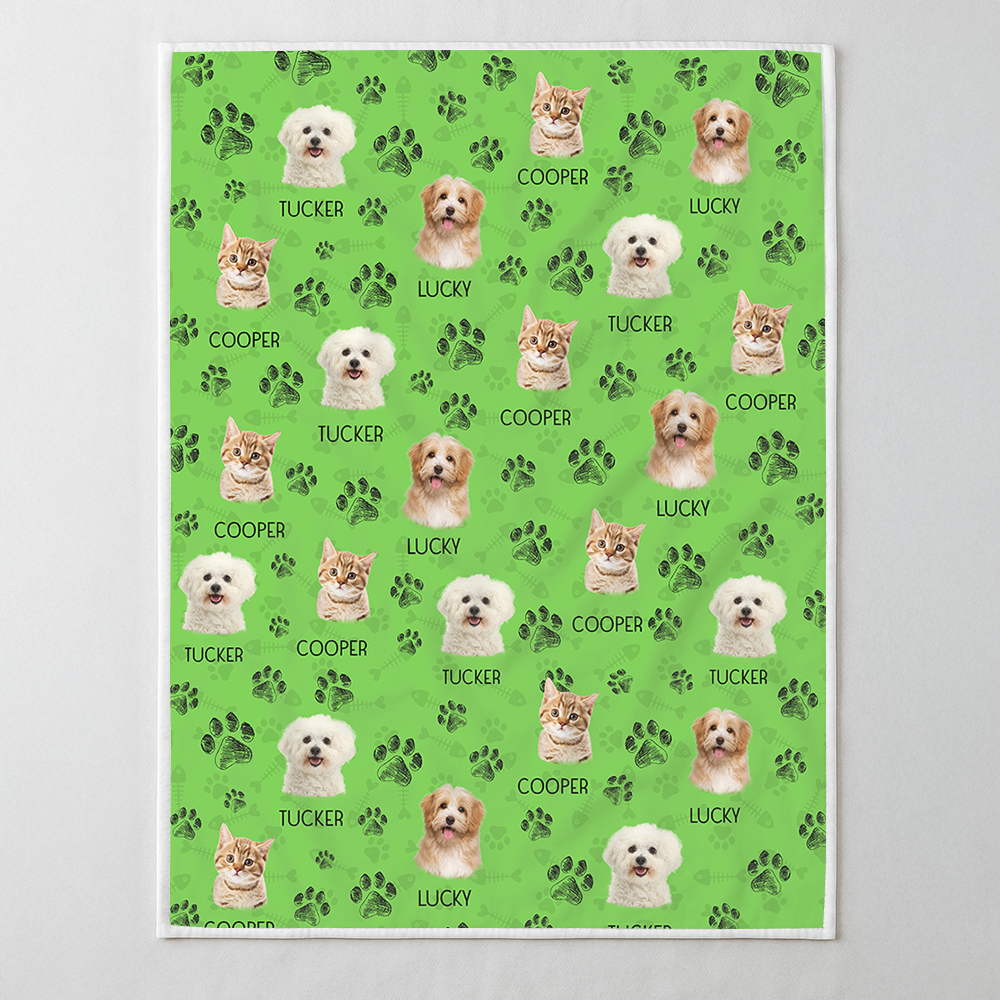 Fur Baby Name and Photo - Custom Pet Gift - Personalized Custom Pet Blanket