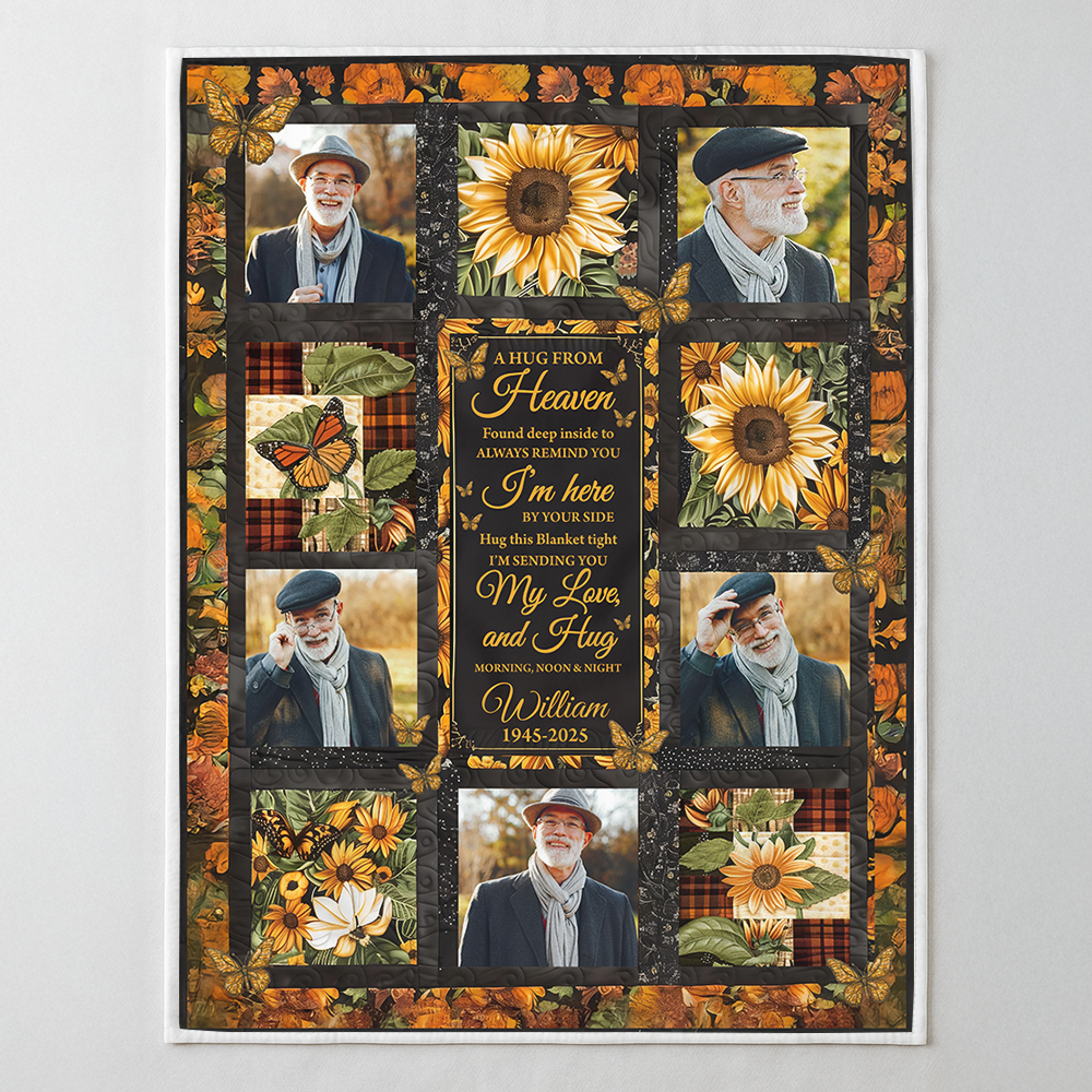 Custom Name and Photo - Memorial Gift - Personalized Custom Memorial Blanket