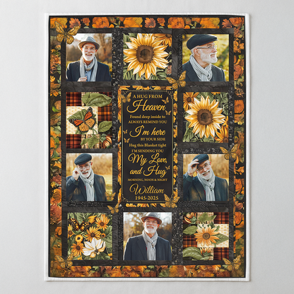 Custom Name and Photo - Memorial Gift - Personalized Custom Memorial Blanket