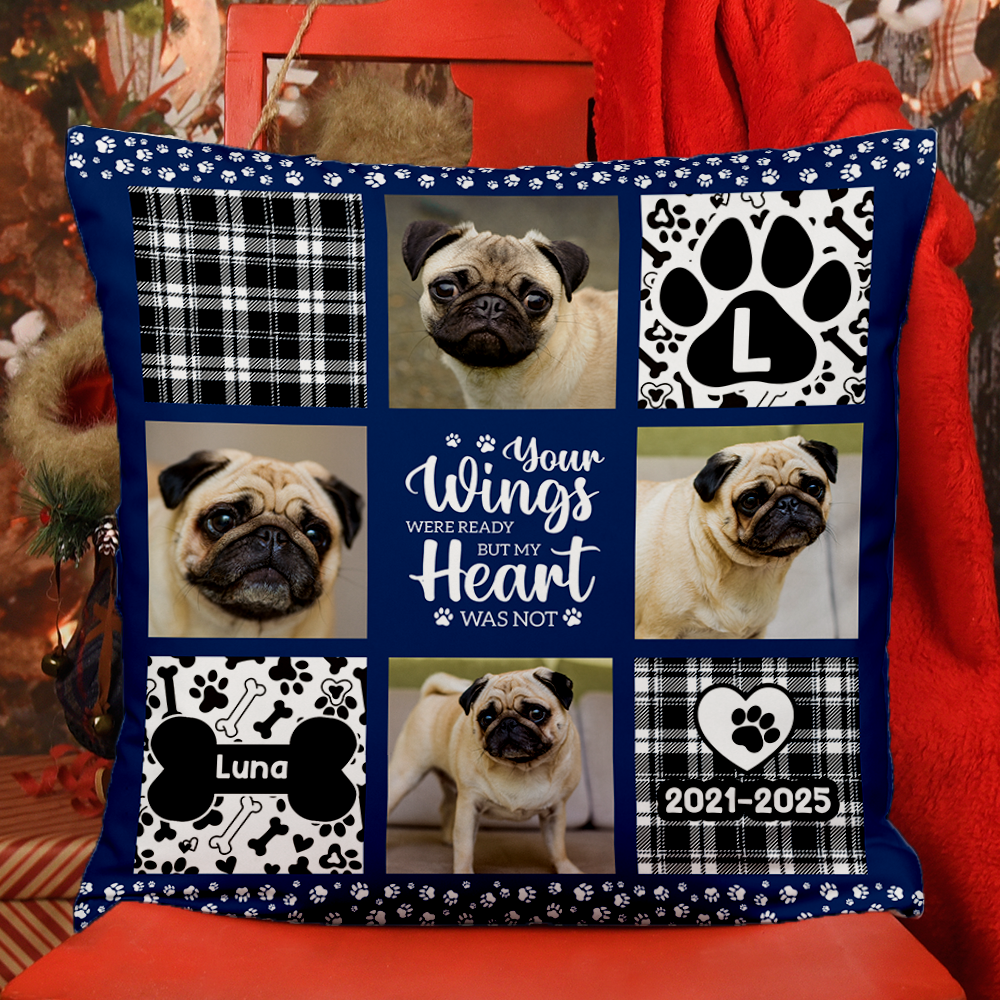 Custom Name and Photo - Personalized Pillow - Sympathy Gift - Pet Memorial