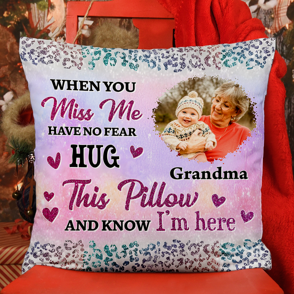 Custom Name and Photo - Personalized Memorial Pillow - Sympathy Gift