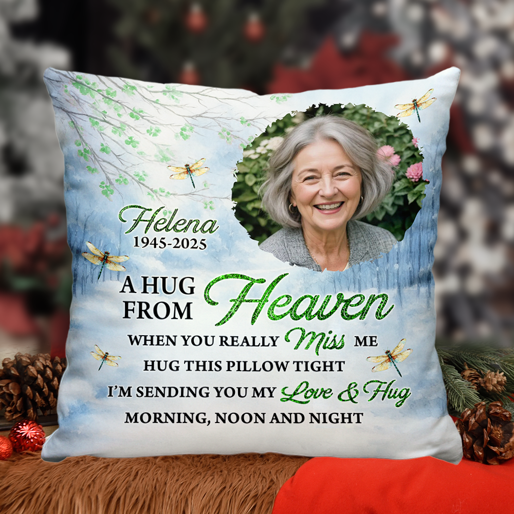 When You Miss Me - Memorial Pillow - Custom Name and Photo Pillow - Memorial Gift