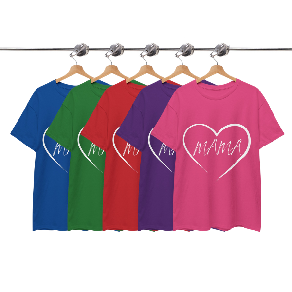 Mama Graphic T-Shirt – MOM Letter Design Unisex Heavy Cotton Tee | Mother’s Day Gift for Mom | Soft Casual Everyday Shirt