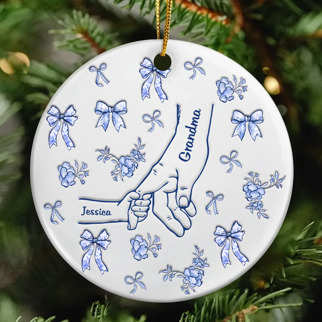 Custom Family Name Ceramic Ornament - Christmas Gift - Home Decor