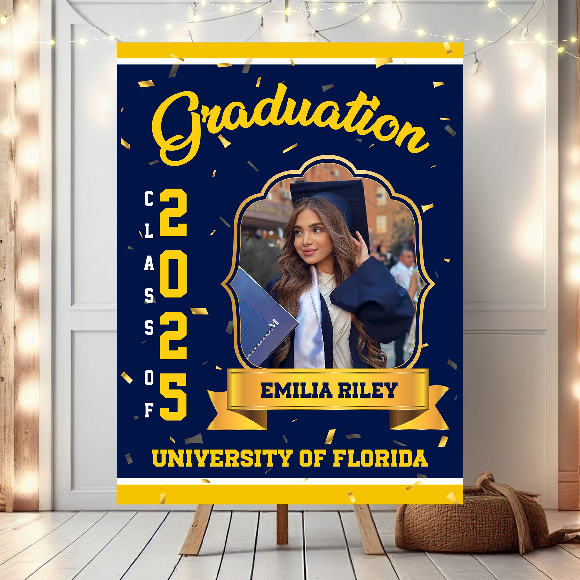 Custom Name, School Name & Photo Law Sign - Personalized Grad Law Sign – Class of 2025 -