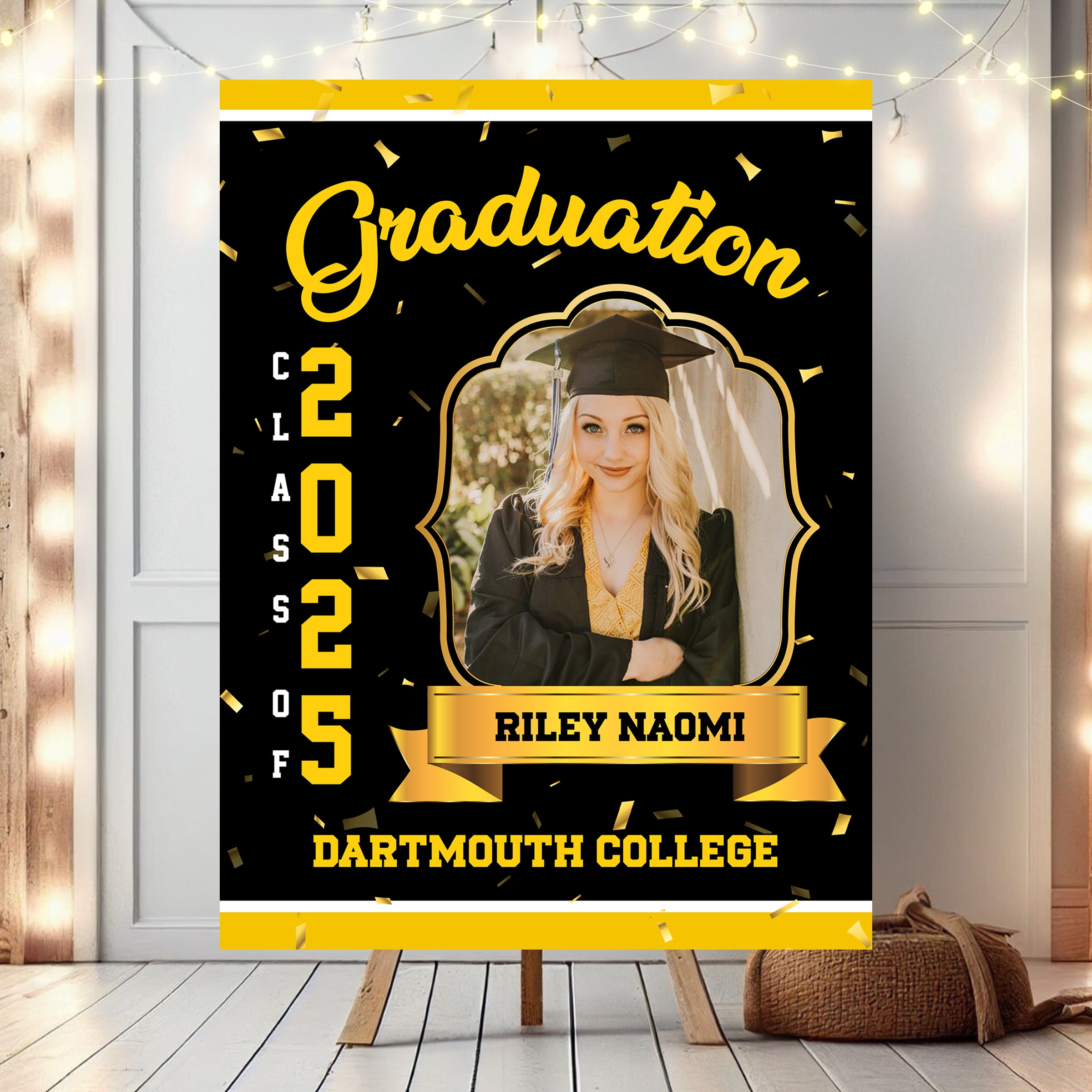 Custom Name, School Name & Photo Law Sign - Personalized Grad Law Sign – Class of 2025 -