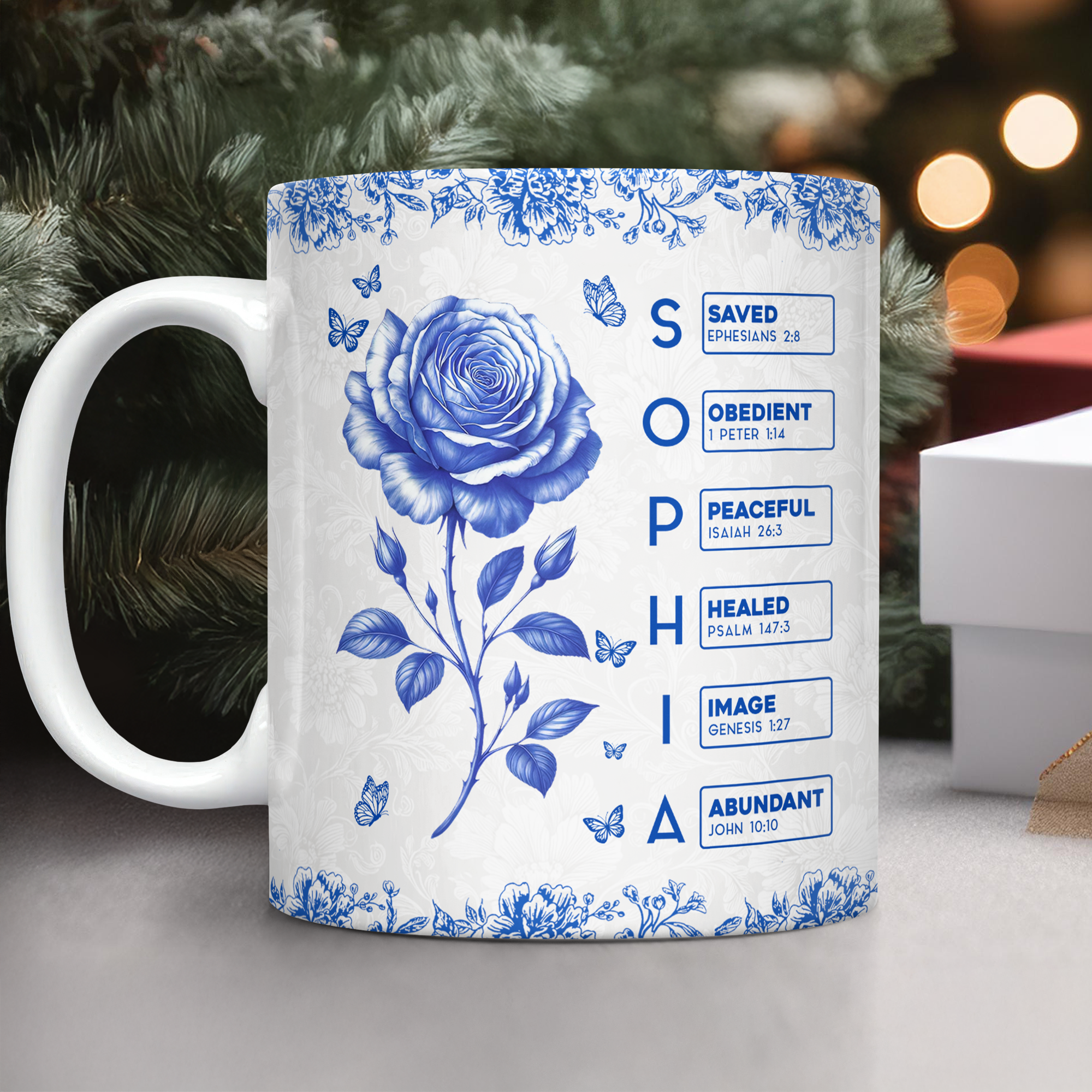 Birthmonth Flower - Custom Name - Personalized Custom Mug