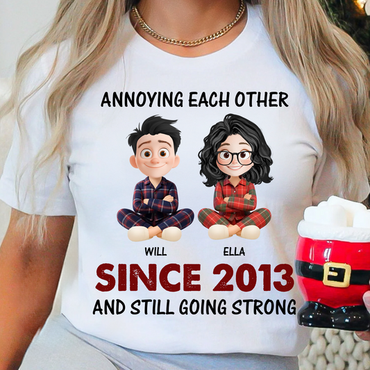 Couple T-Shirt - Custom Name and Appearance Shirt - Personalized Couple Custom T-shirt