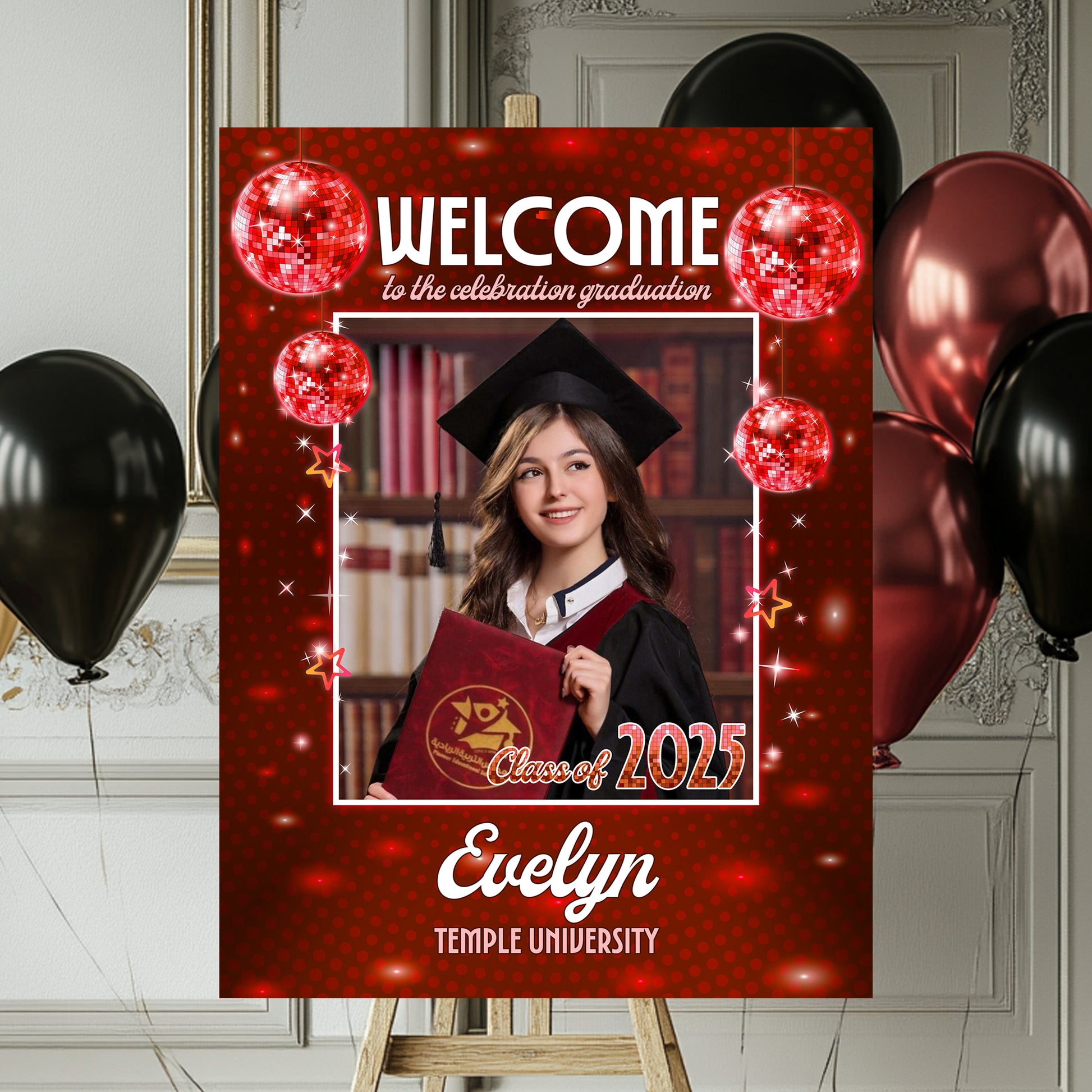 Custom Graduation Welcome Sign – Personalized Party Decor for Class of 2025