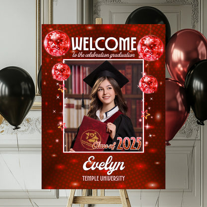 Custom Graduation Welcome Sign – Personalized Party Decor for Class of 2025