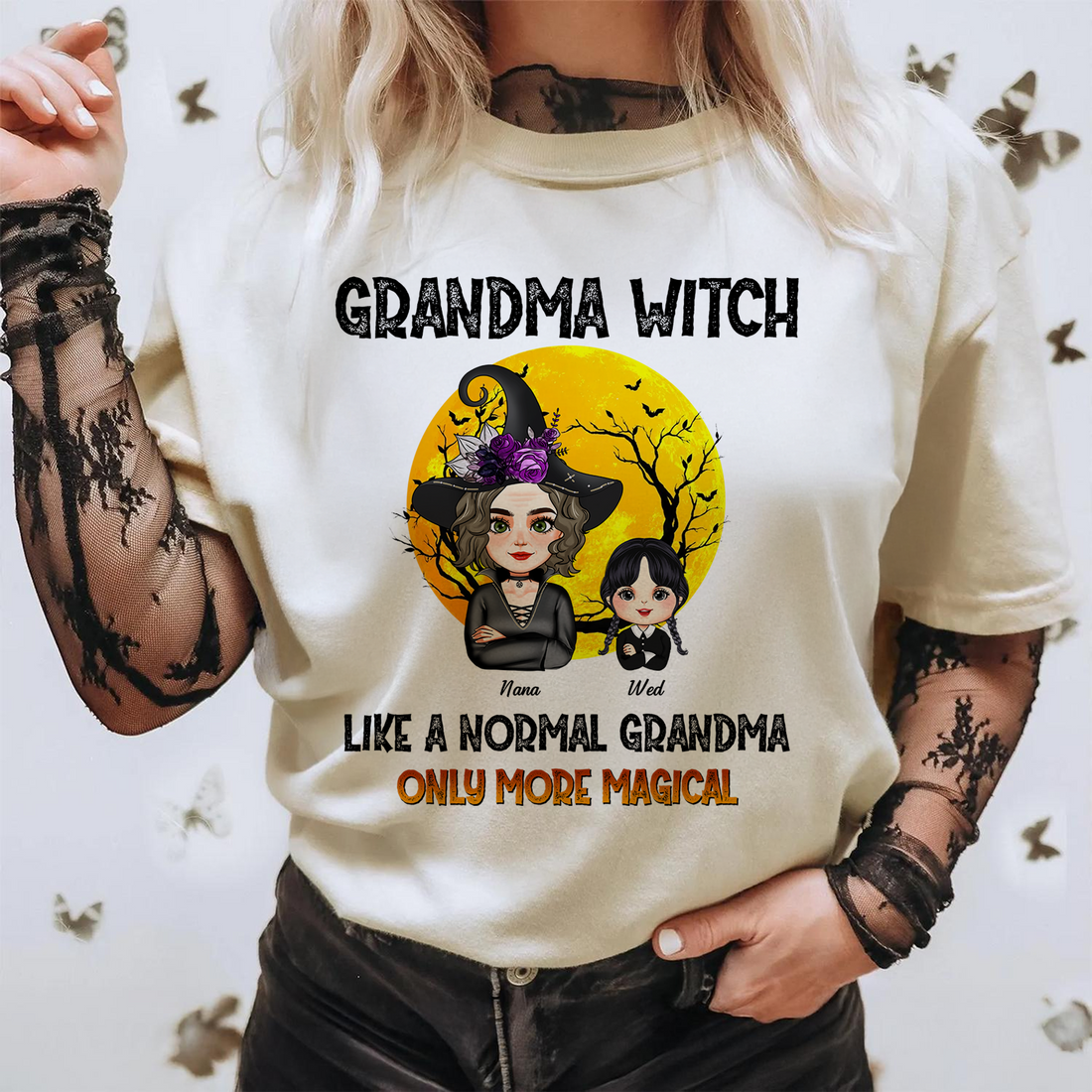 Custom Grandma Halloween Shirt - Personalized Shirt Custom T-shirt - Halloween Funny Gift