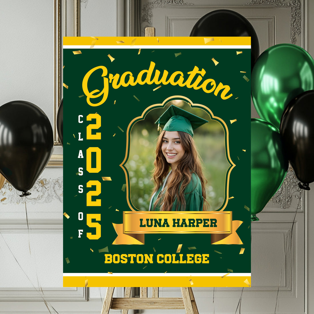 Custom Name, School Name & Photo Law Sign - Personalized Grad Law Sign – Class of 2025 -
