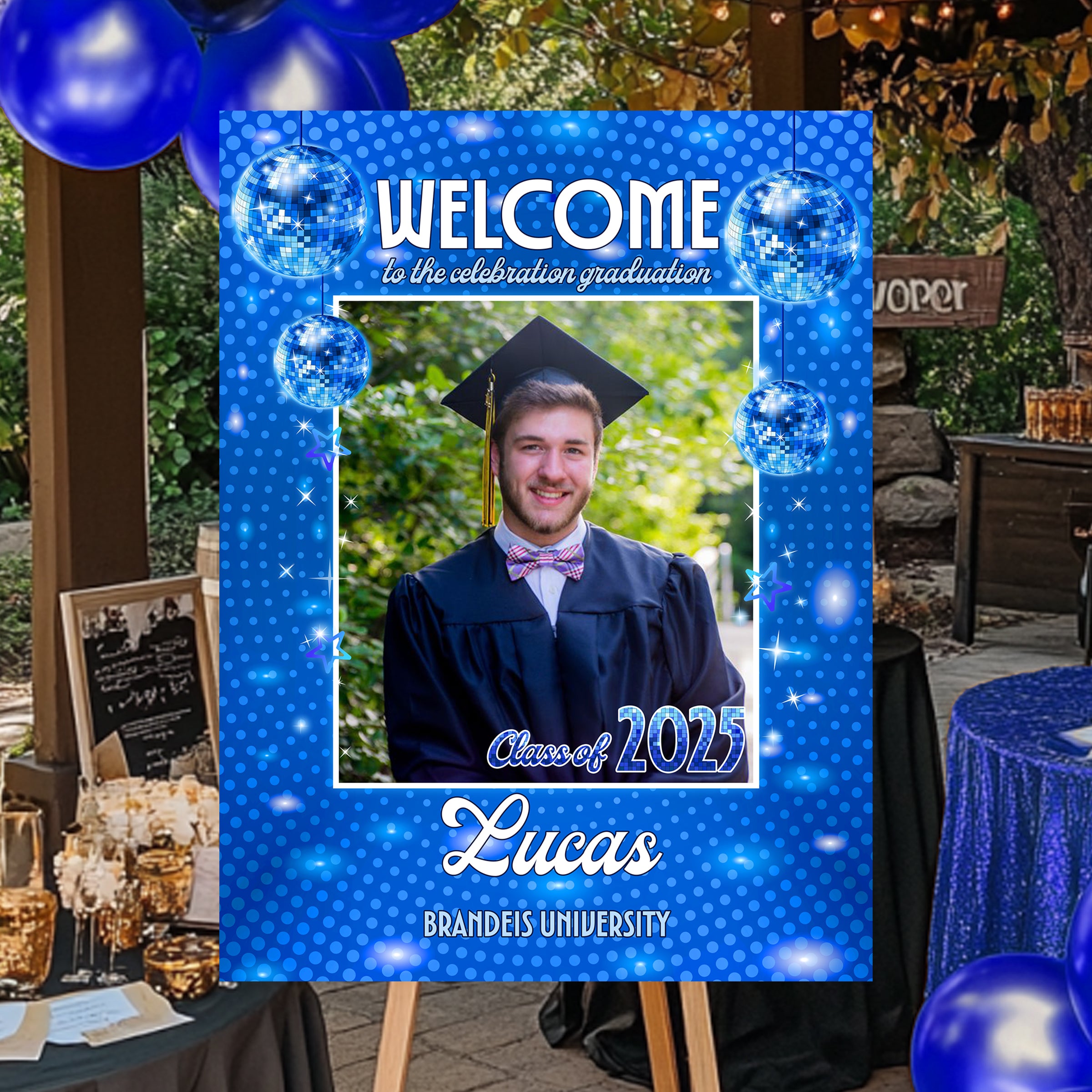 Custom Graduation Welcome Sign – Personalized Party Decor for Class of 2025