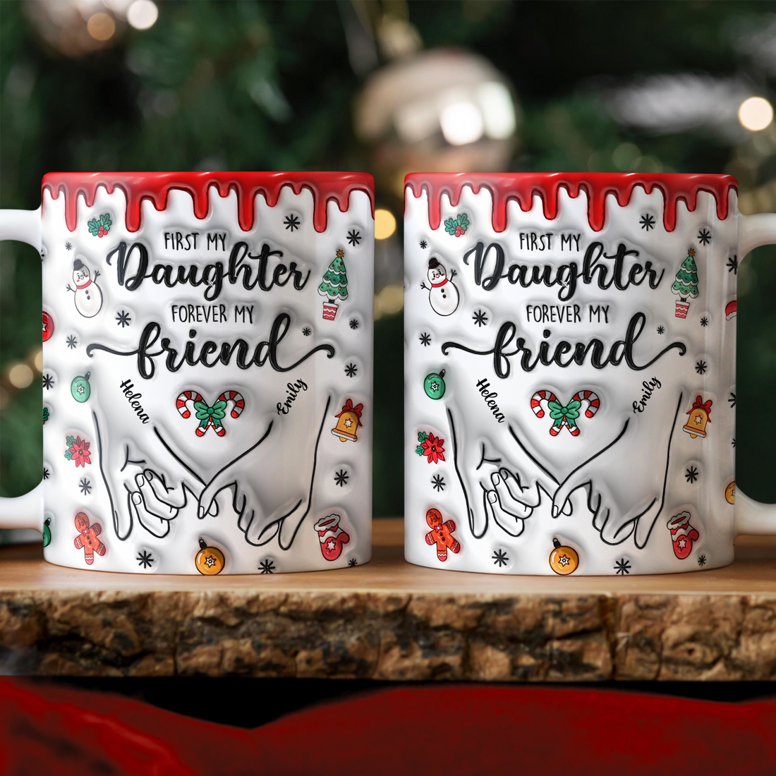 Daughter Mother Love - Family Gift - Personalized Custom Mug