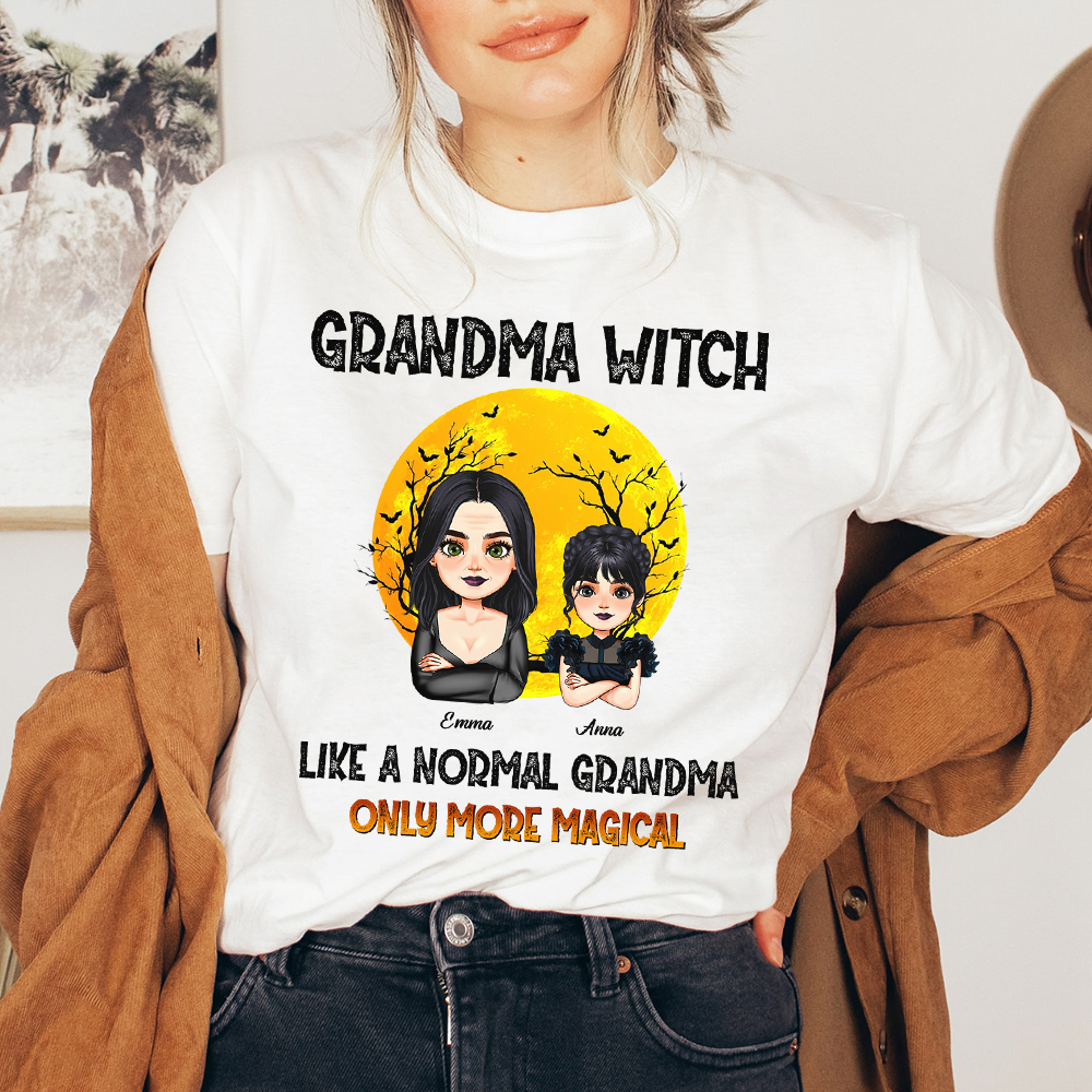 Custom Grandma Halloween Shirt - Personalized Shirt Custom T-shirt - Halloween Funny Gift