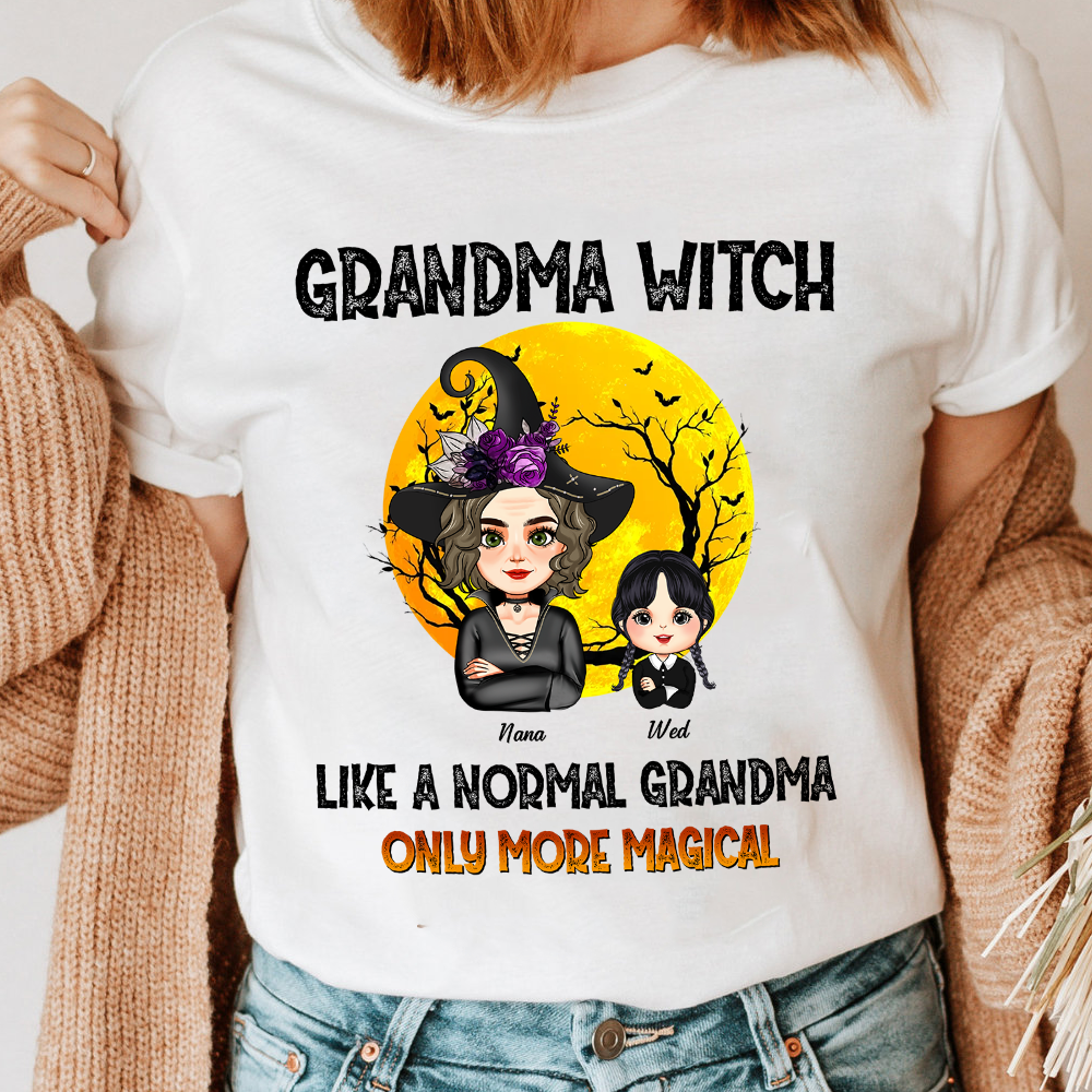 Custom Grandma Halloween Shirt - Personalized Shirt Custom T-shirt - Halloween Funny Gift