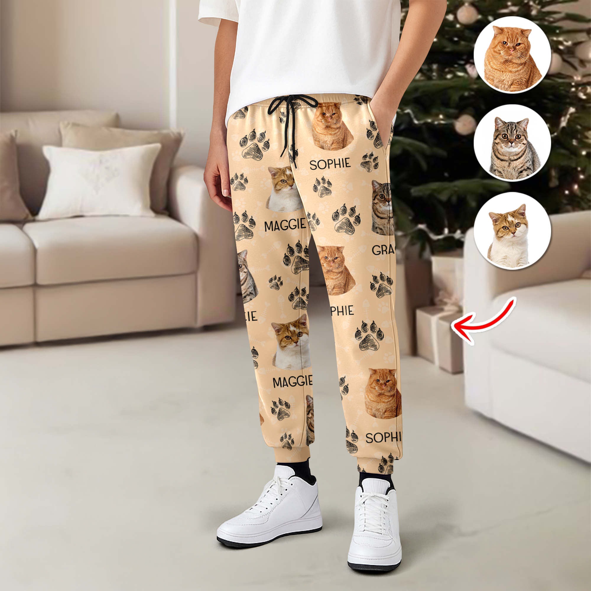 Pet Lover Clothing - Custom Pet Face Pajama Pants -  Pet Lover Gift