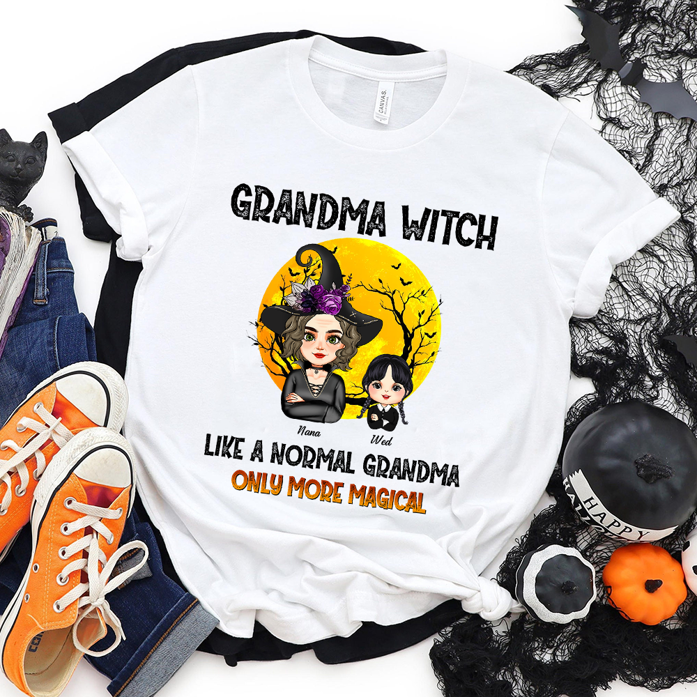 Custom Grandma Halloween Shirt - Personalized Shirt Custom T-shirt - Halloween Funny Gift