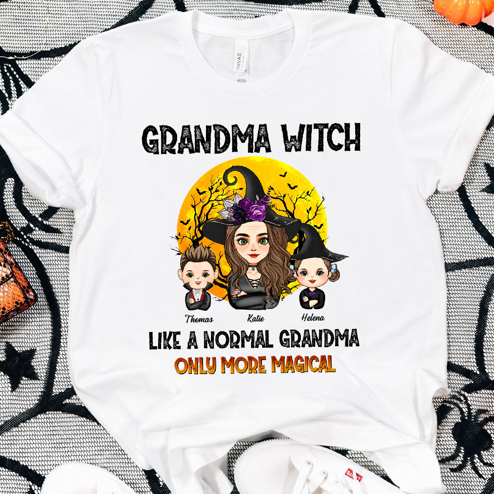 Custom Grandma Halloween Shirt - Personalized Shirt Custom T-shirt - Halloween Funny Gift