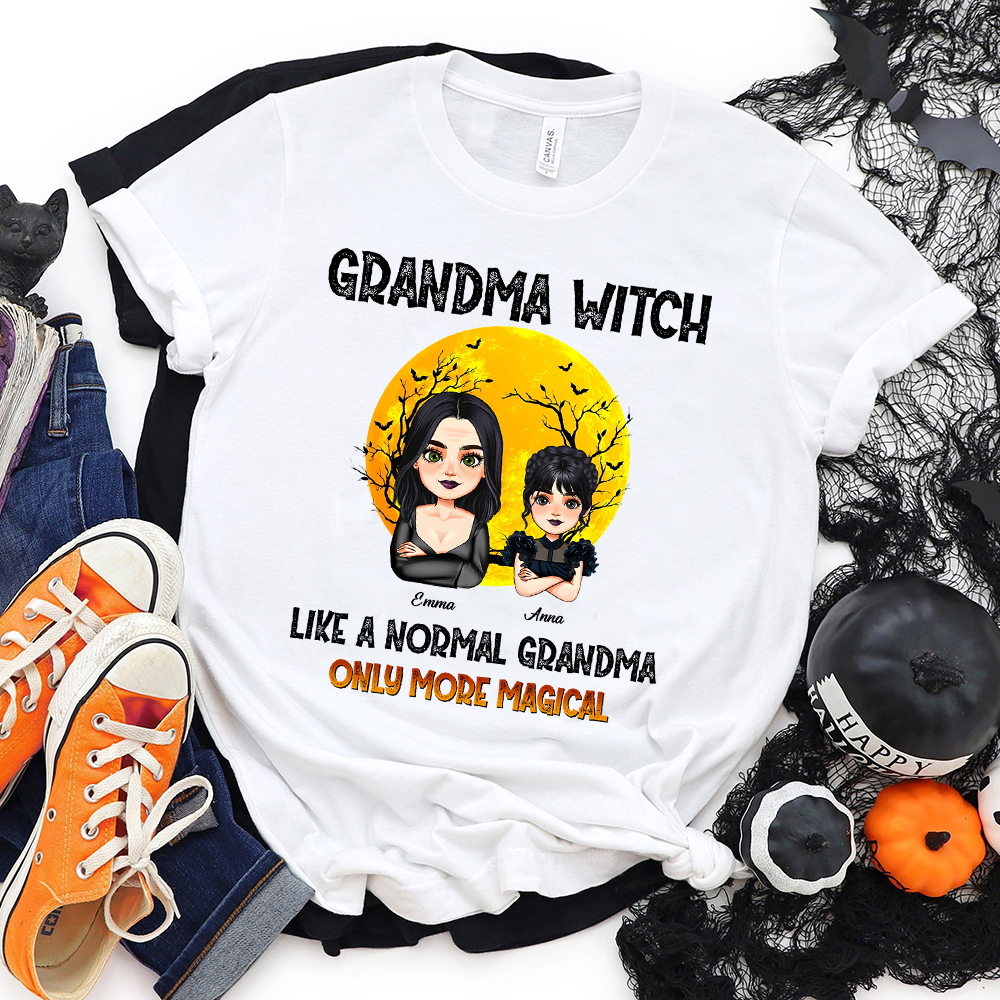 Custom Grandma Halloween Shirt - Personalized Shirt Custom T-shirt - Halloween Funny Gift