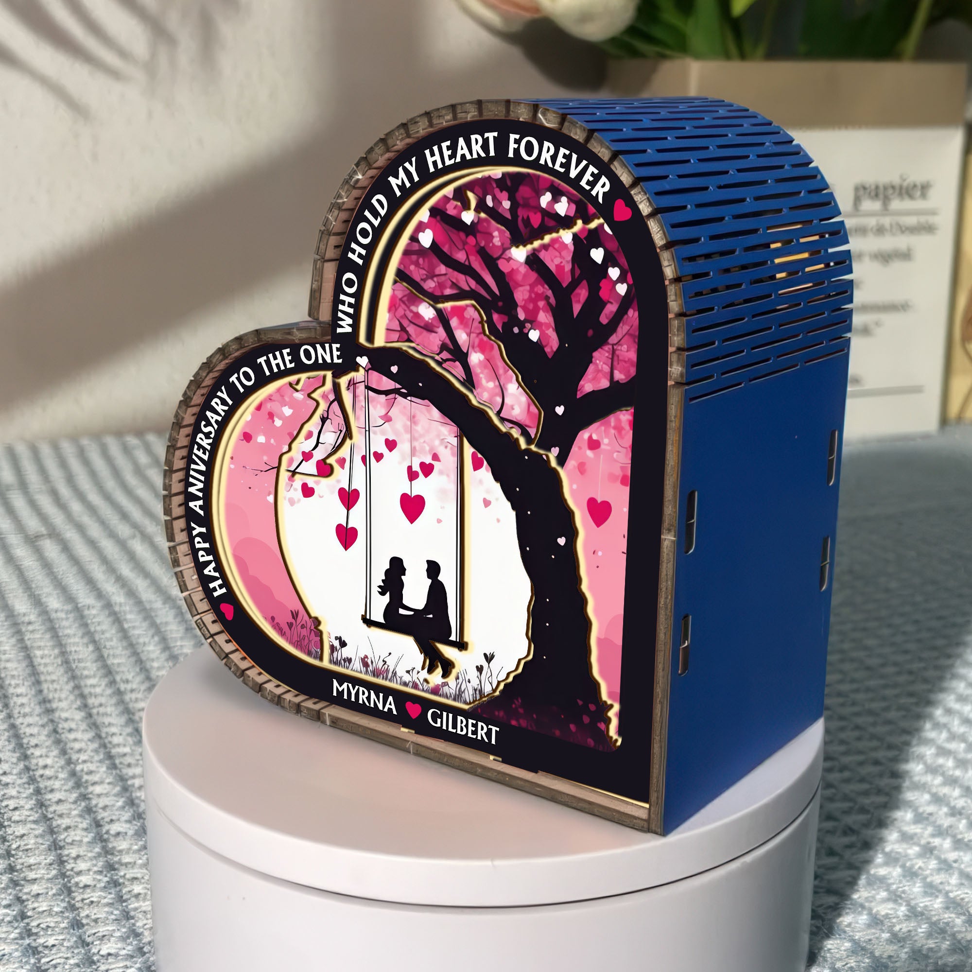 Happy Anniversary - Wooden Light Frame Painting Accessories