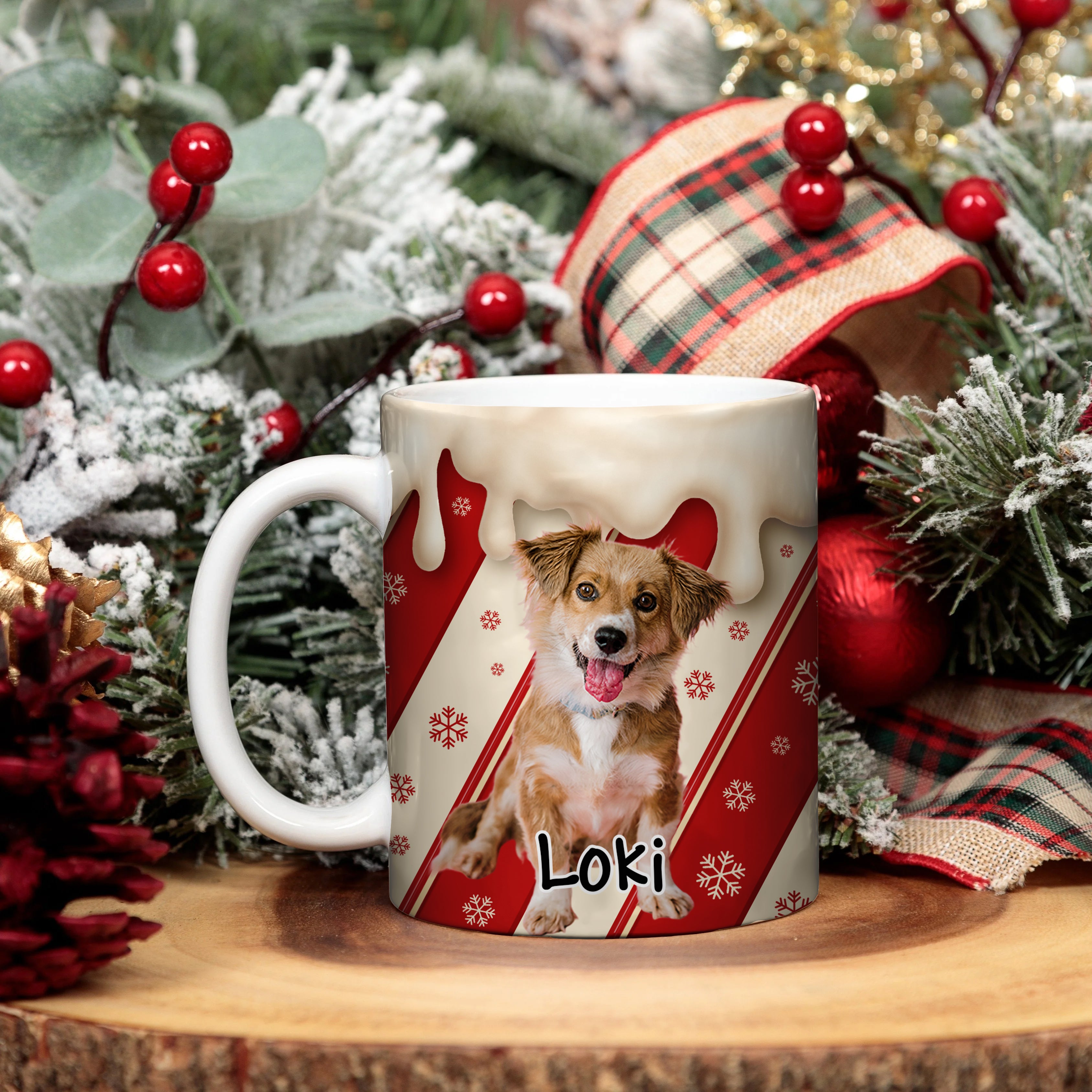 Custom Dog Photo and Name - Personalized Custom 12oz Enamel Mug - Gift for Dog Lover