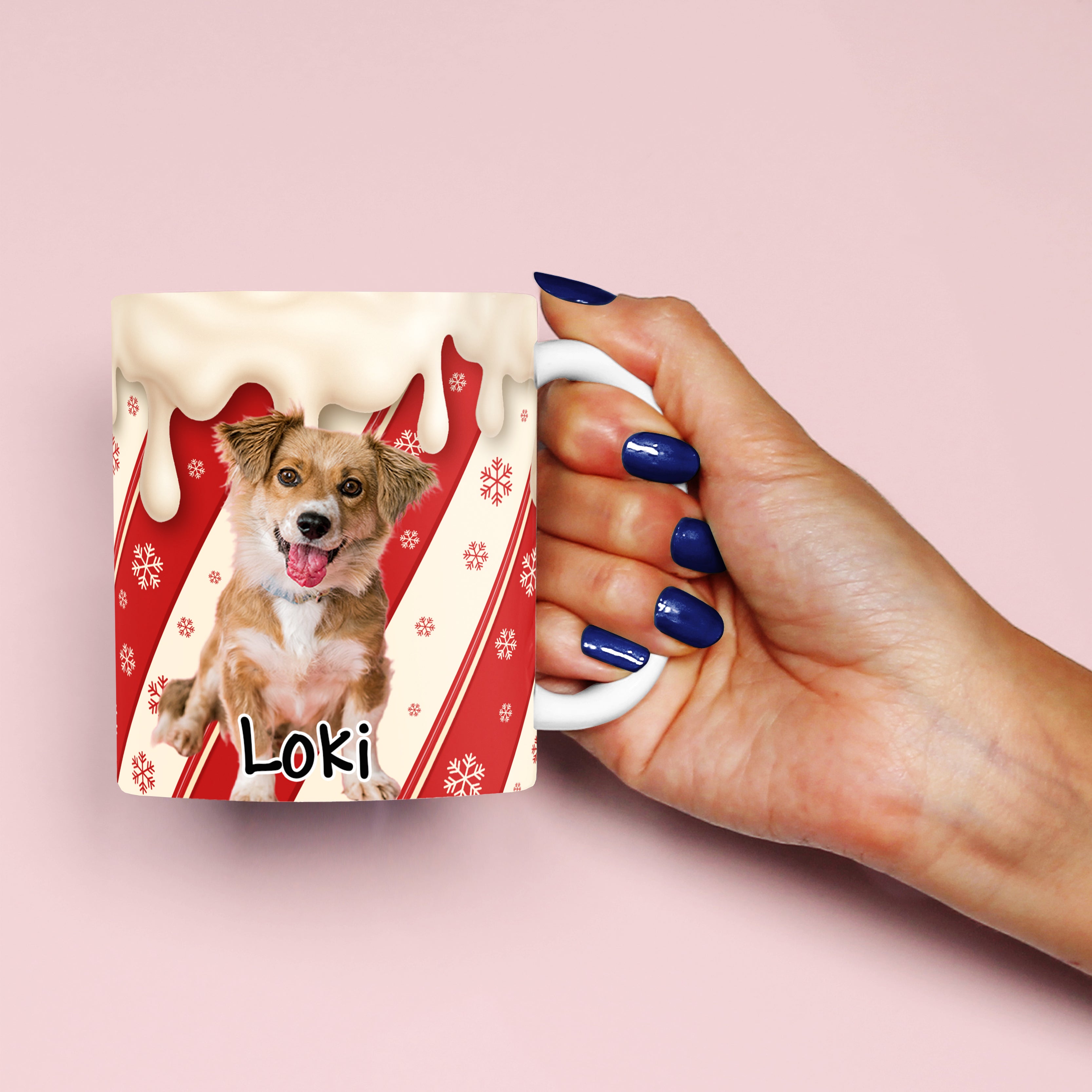 Custom Dog Photo and Name - Personalized Custom 12oz Enamel Mug - Gift for Dog Lover