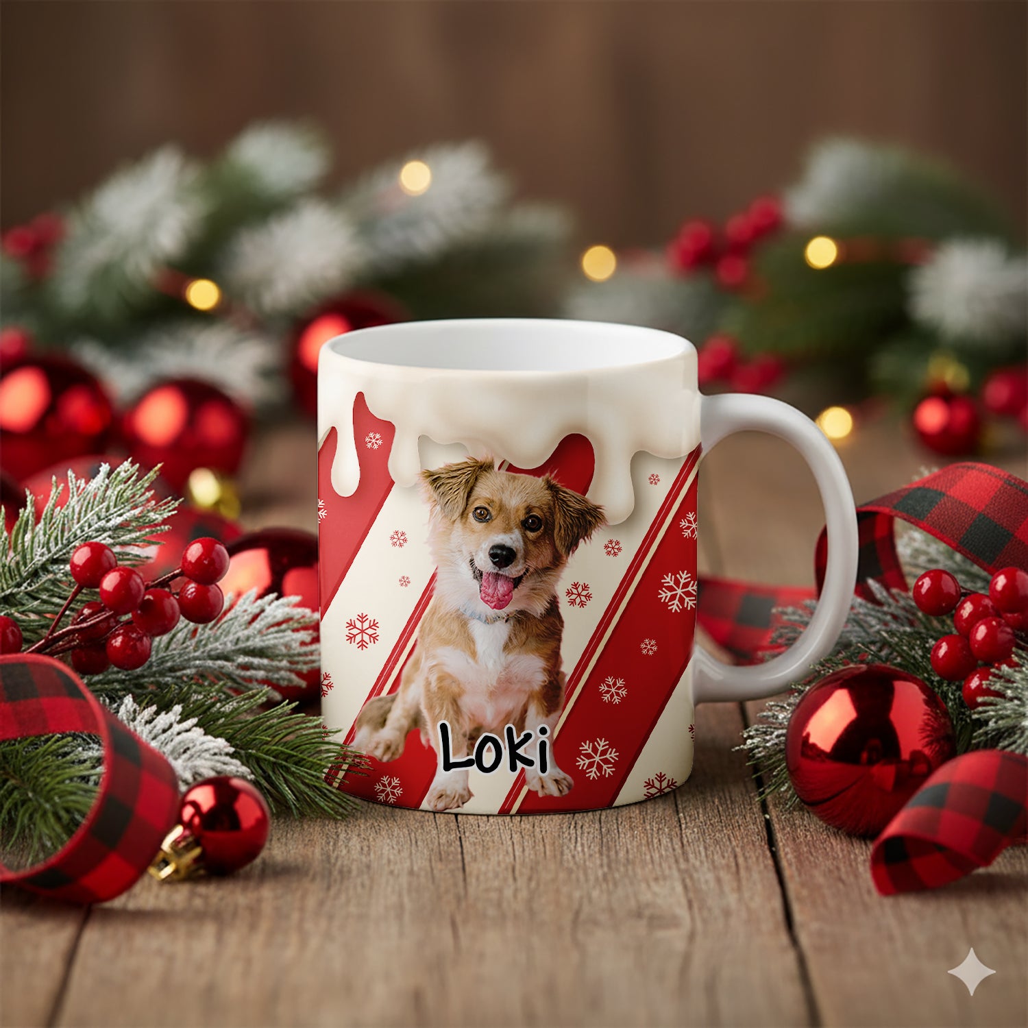 Custom Dog Photo and Name - Personalized Custom 12oz Enamel Mug - Gift for Dog Lover