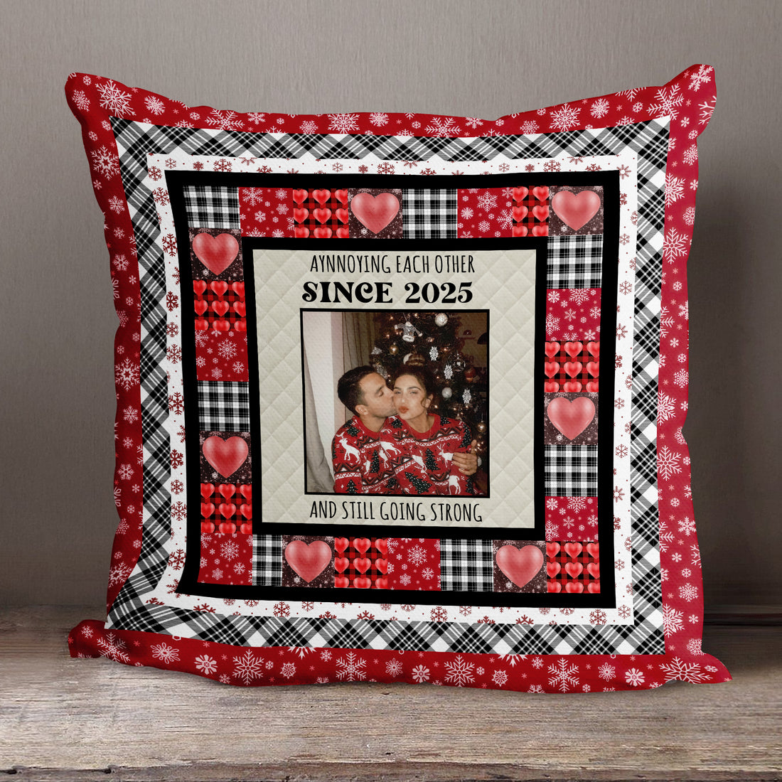 Annoying Each Other Since - Custom Name and Photo Couple Gift - Personalized Pillow
