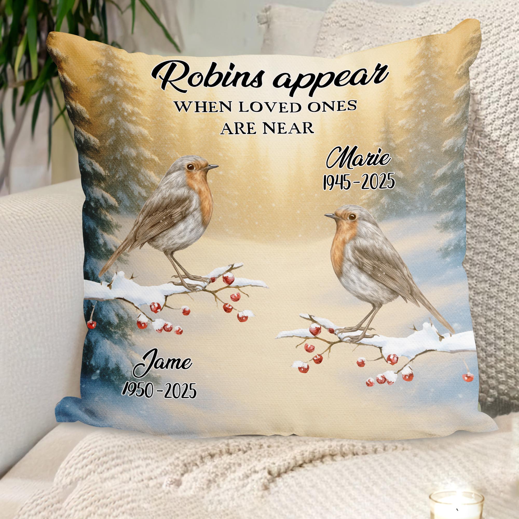 Custom Name - Memorial Pillow - Personalized Pillow - Sympathy Gift