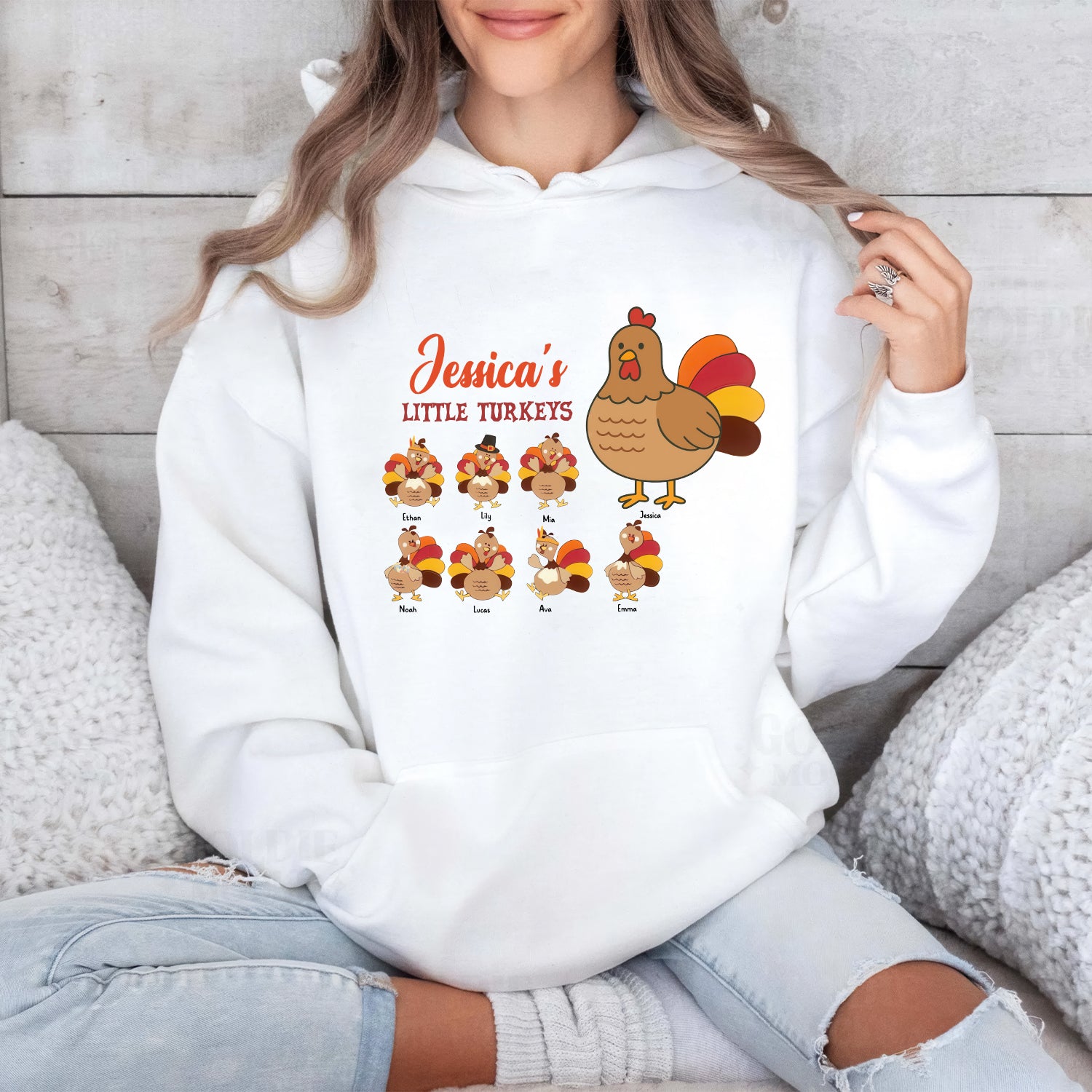 Thankful Turkeys - Custom Name Thanksgiving Shirt - Personalized Shirt Custom T-shirt