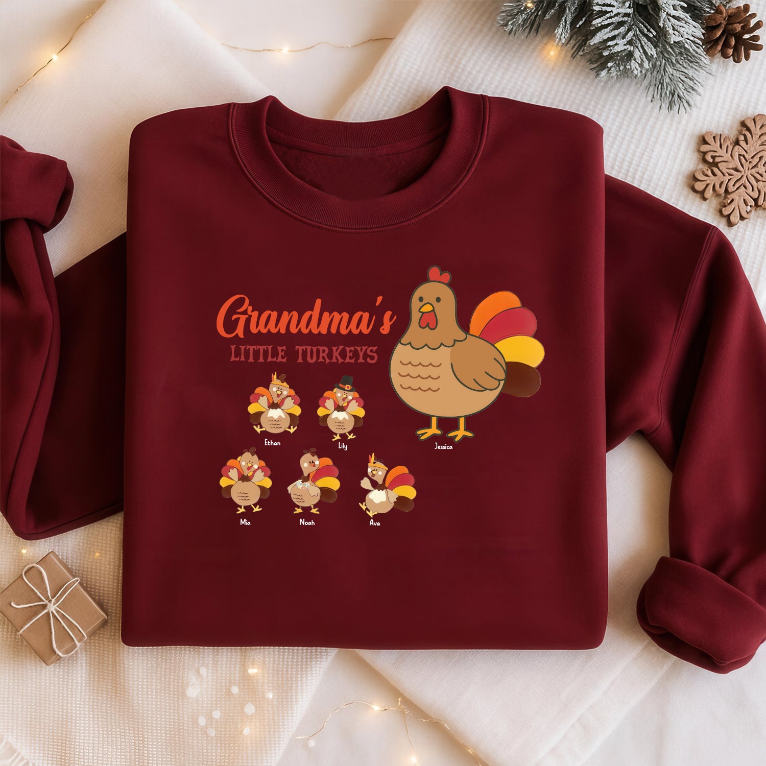 Thankful Turkeys - Custom Name Thanksgiving Shirt - Personalized Shirt Custom T-shirt