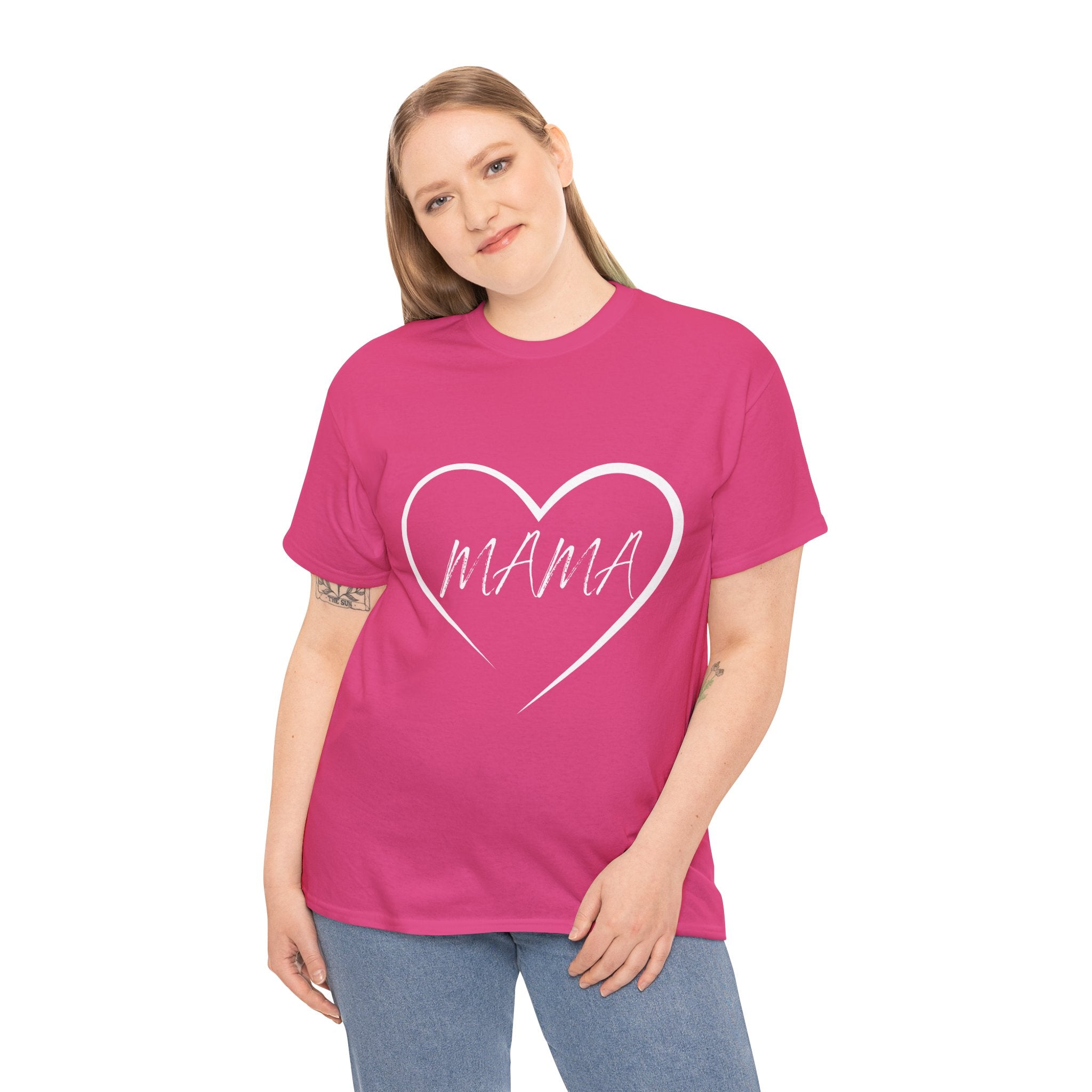 Mama Graphic T-Shirt – MOM Letter Design Unisex Heavy Cotton Tee | Mother’s Day Gift for Mom | Soft Casual Everyday Shirt