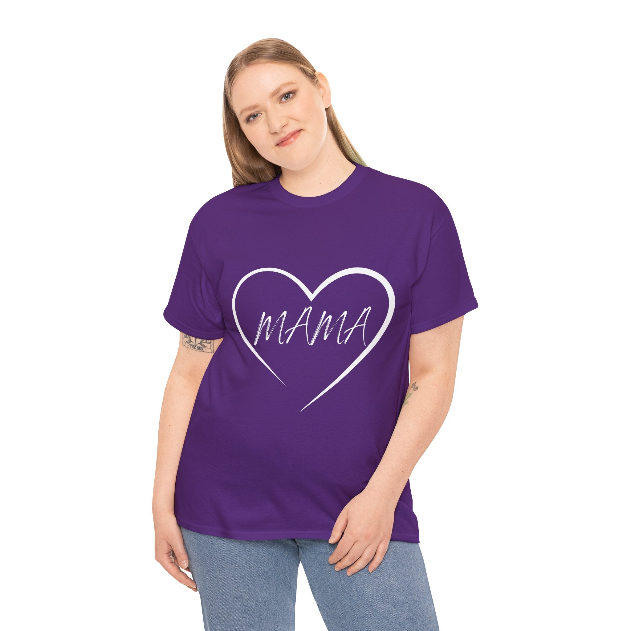 Mama Graphic T-Shirt – MOM Letter Design Unisex Heavy Cotton Tee | Mother’s Day Gift for Mom | Soft Casual Everyday Shirt
