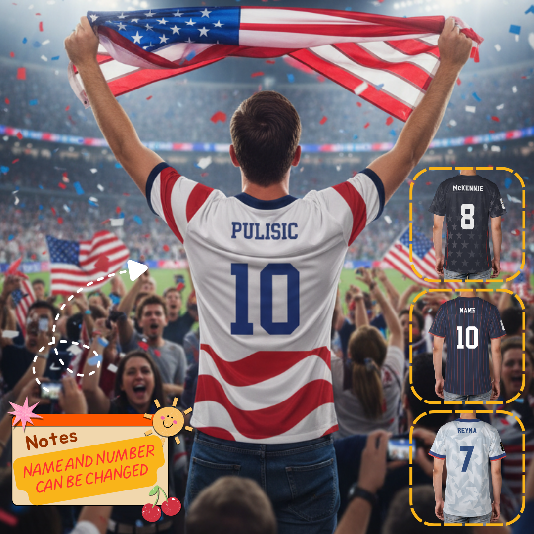 USA Home Match Jersey 2026 – Patriotic Fan Shirt, Breathable Game Day Jersey for Soccer Lovers