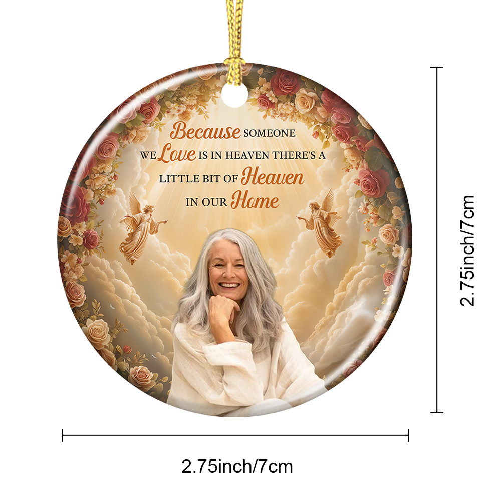 Custom Photo - Memorial Gift - Personalized Ceramic Ornament