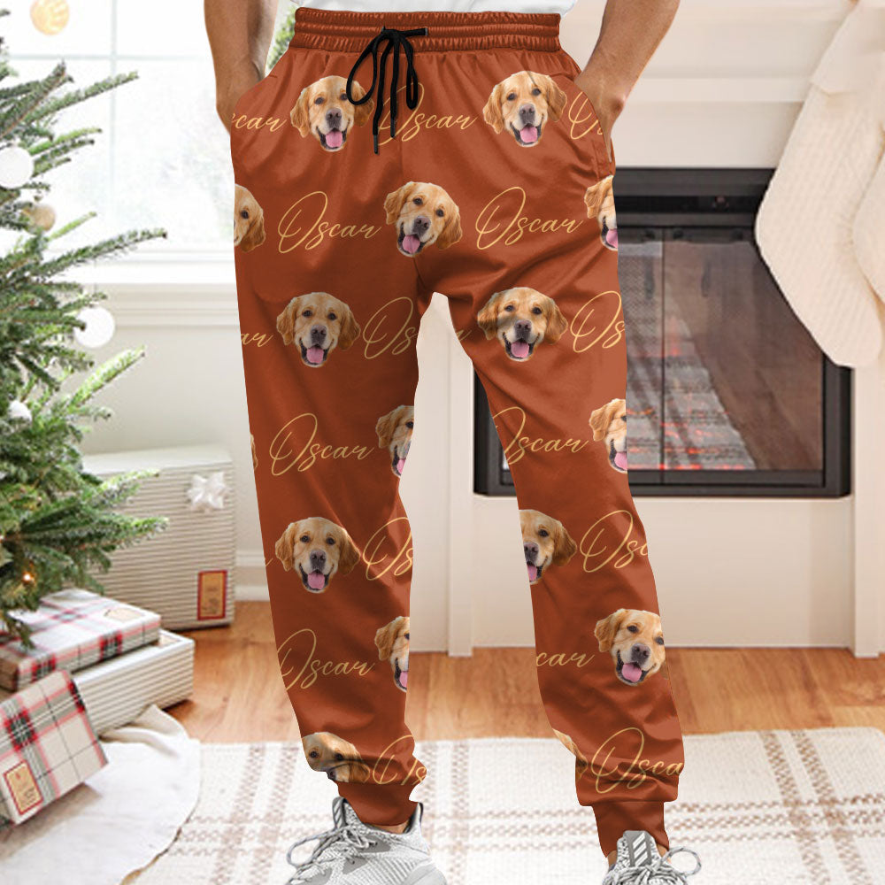 Color Custom Face Photo Pajama Pants -  Christmas Gift