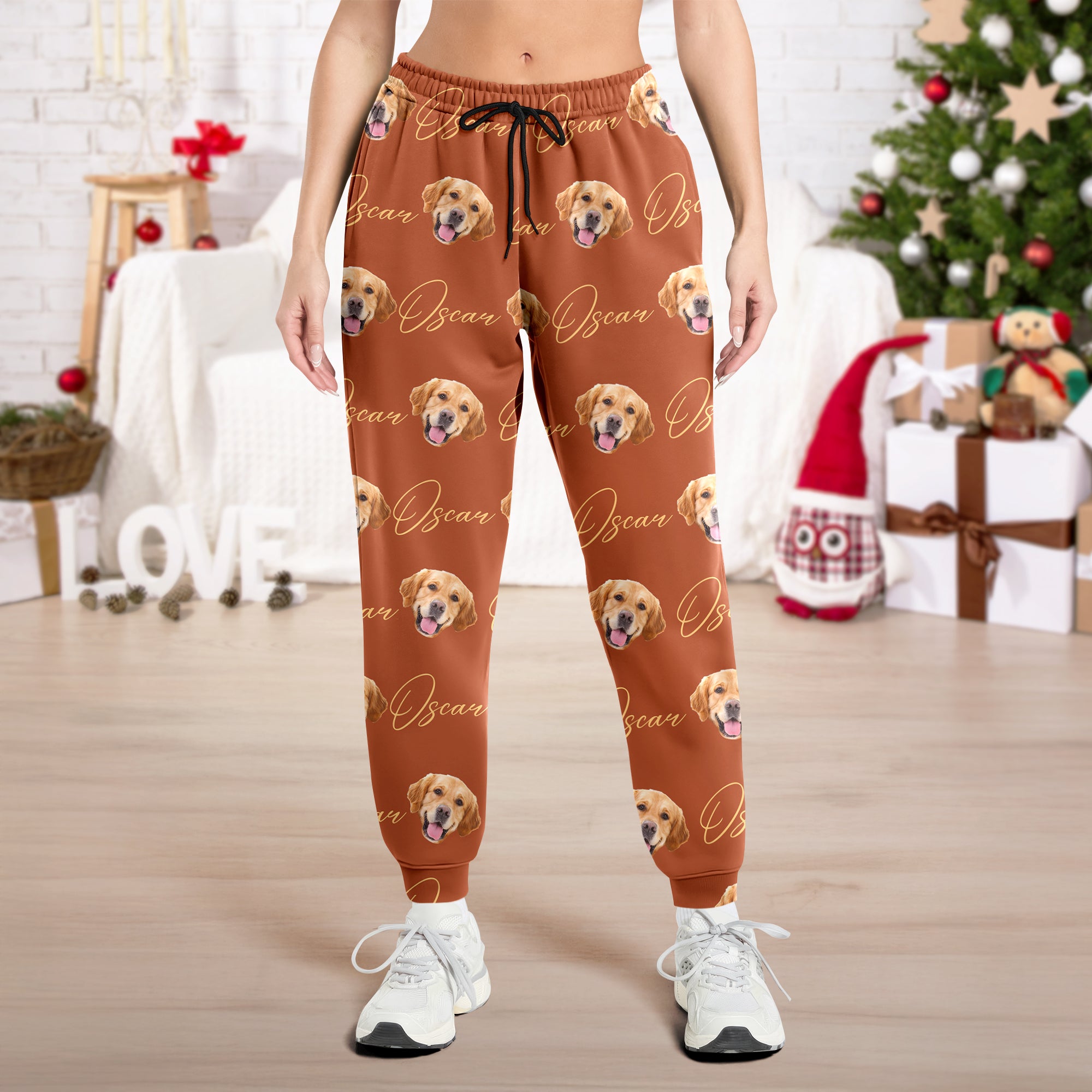 Color Custom Face Photo Pajama Pants -  Christmas Gift
