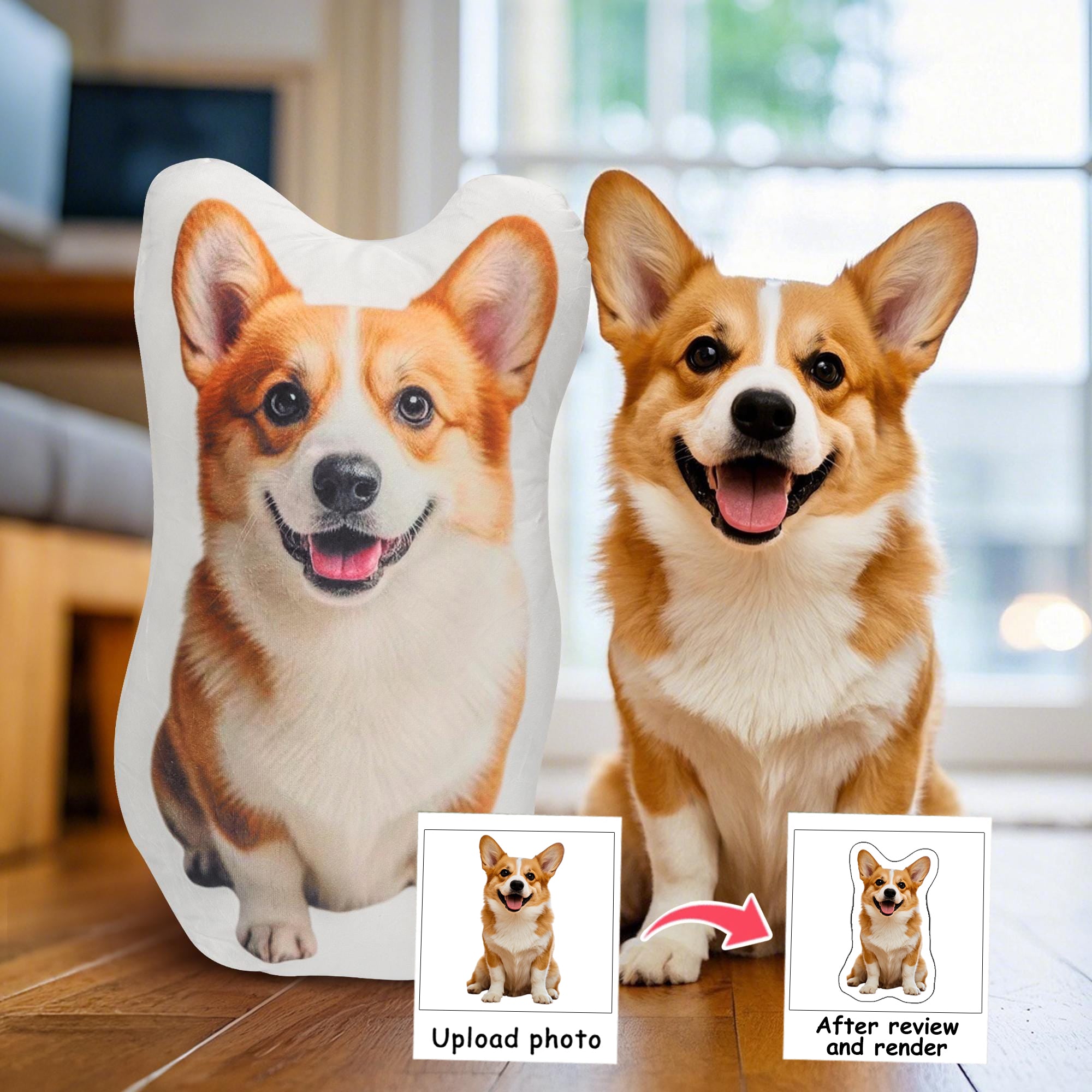 Custom Photo My Beloved Fur Baby - Dog & Cat Personalized Custom Shaped Pillow - Gift For Pet Owners, Pet Lovers