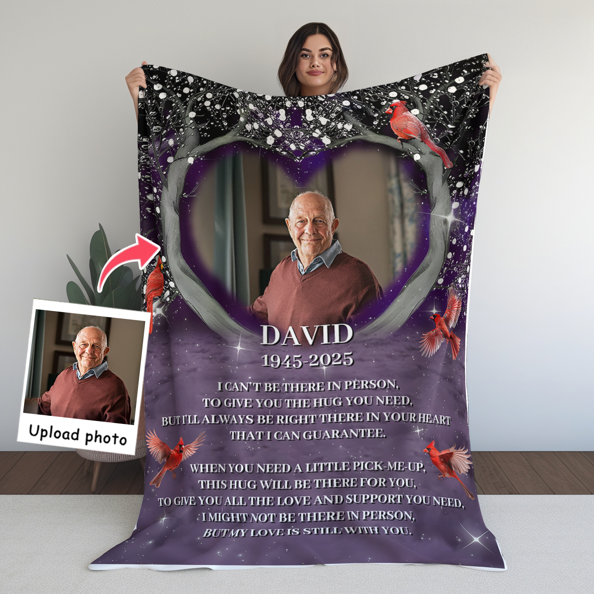 I Will Always Love You - Sympathy Gift - Personalized Custom Memorial Blanket